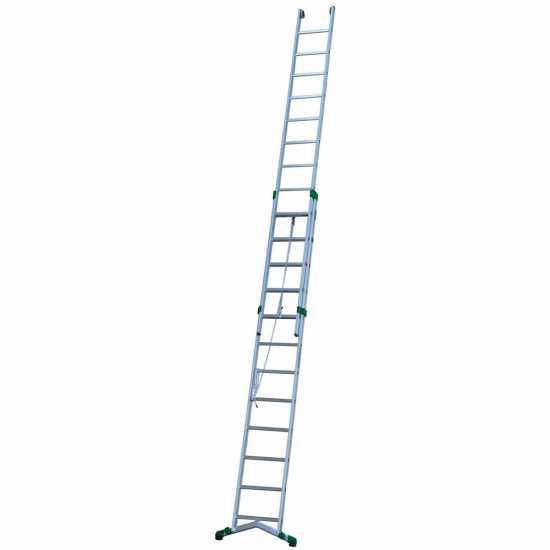 Facal Super Prima P420-2F, 12+13 gradini, 6.90 m - Scala in alluminio con fune - Altezza stimata operativa 7.80 m
