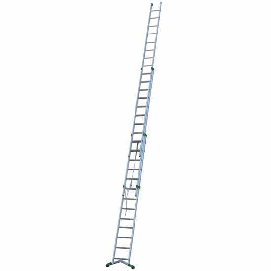 Facal Super Prima P450-3F, 13+14+14 gradini, 10.80 m - Scala in alluminio con fune - Altezza stimata operativa 11.70 m