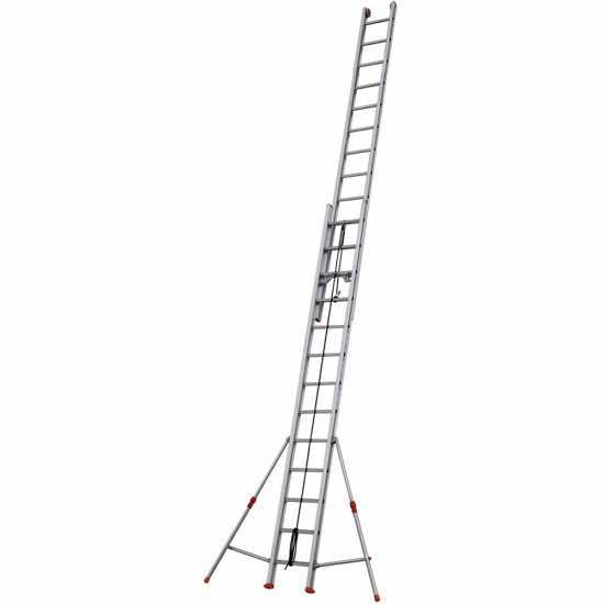 Facal Roller, 2x13 gradini, altezza 7.1 mt - Scala a rotaia con fune in alluminio