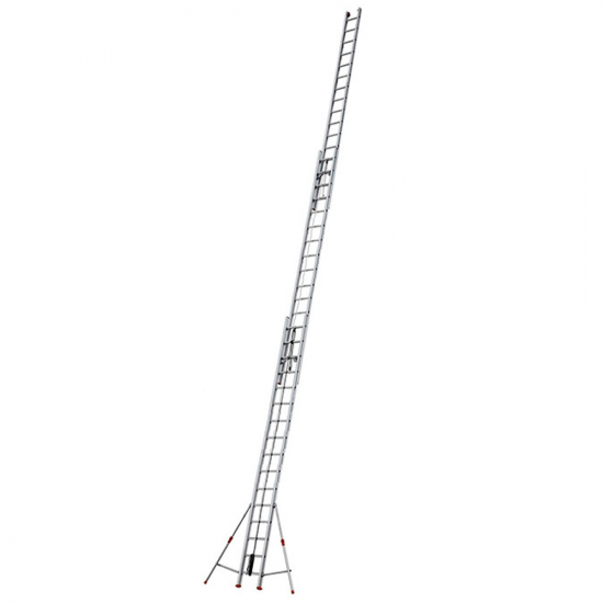 Facal Roller R50-2S, 2x16 gradini, 8.90 m - Scala a rotaia con fune in alluminio - Altezza stimata operativa 9.80 m
