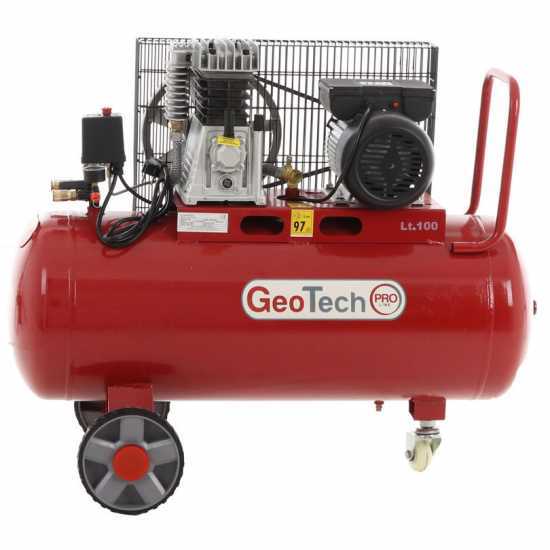 GeoTech-Pro BACP100-10-3 - Compressore aria elettrico a cinghia - Motore 3 HP - 100 lt - 10 bar
