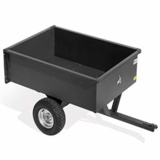 MGF - Carrello trainato grande 122x86 cm (H 37 cm) - Rimorchio in metallo per trattorino