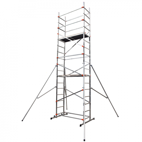 Gierre Fast&amp;lock 600 - Trabattello mobile in alluminio - F&amp;L400 incluso - Altezza 5,18m