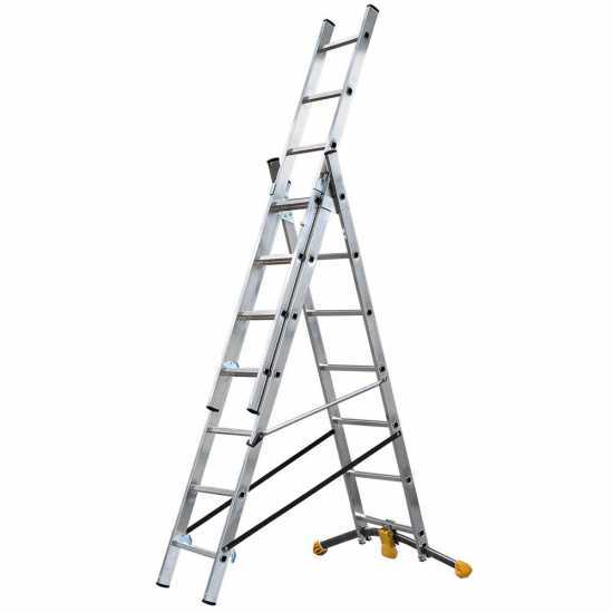 Hailo Hobbylot AL405HHL, 3x7 gradini, 4.07 m - Scala in alluminio - Altezza stimata operativa 4.96 m