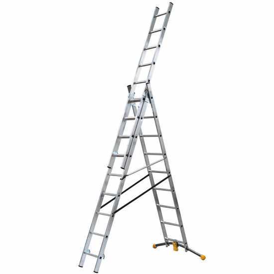 Gierre G-LEVEL AL415GL, 3x9 gradini, 5.48 m - Scala in alluminio - Altezza stimata operativa 6.31 m