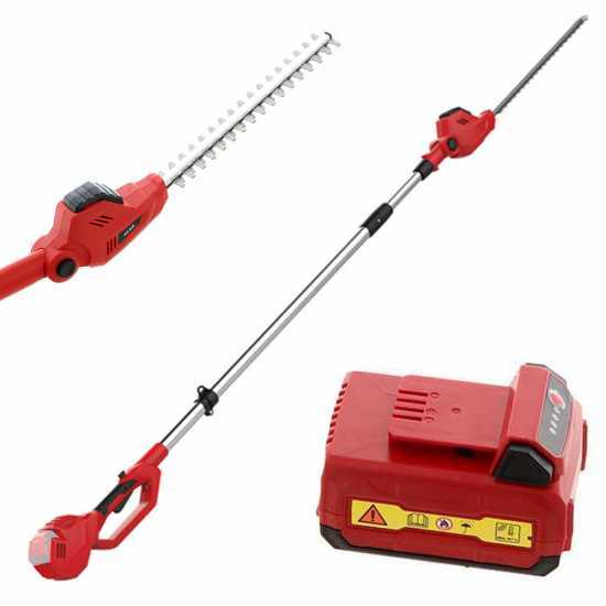 Blue Bird R3S - Tagliasiepi su asta di prolunga telescopica elettrico a batteria 40V/2,5Ah