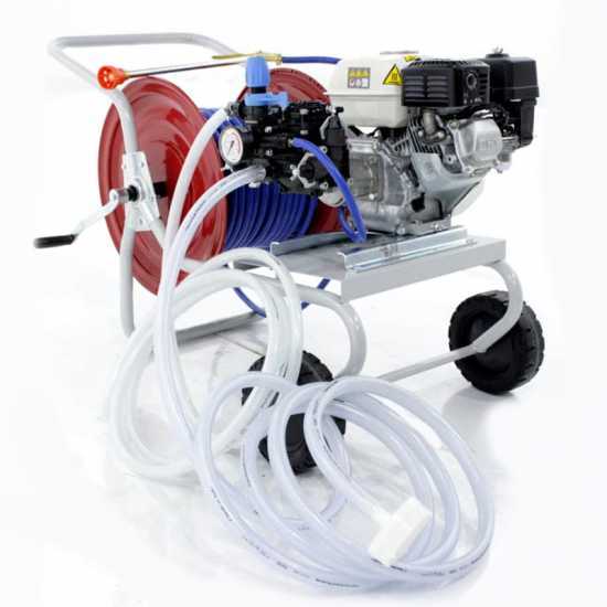 Kit motopompa irrorazione con carrello - Pompa Comet MC25 motore Honda GP160