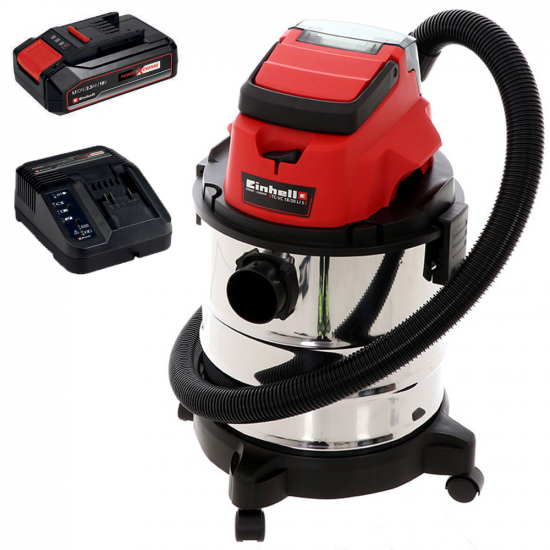 Einhell TC-VC 18/20 Li - Aspirasolidi e liquidi a batteria - 18V 2.5Ah