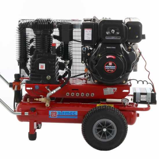 Airmec TTD 3496/900 - Motocompressore - Motore diesel da 9,6 HP - 900 l/min