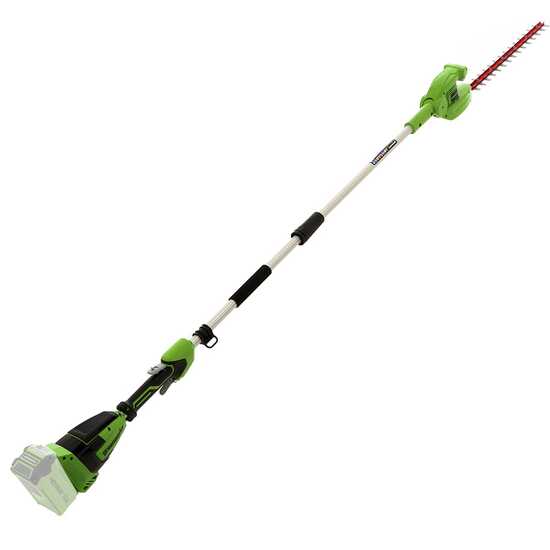 Greenworks G40PHA - Tagliasiepi su asta di prolunga telescopica elettrico orientabile - SENZA BATTERIE E CARICABATTERIE