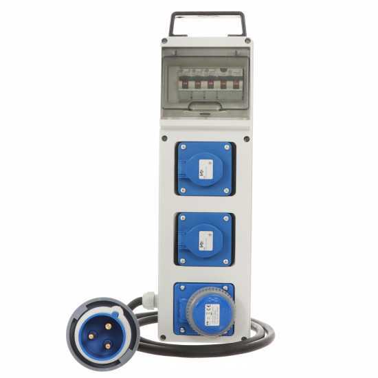Adattatore multipresa per generatori monofase per alimentazione attrezzature ad alto spunto/assorbimento (fino a 7,2 KW)