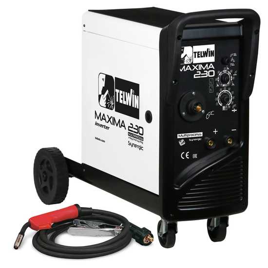 Telwin Maxima 230 Synergic - Saldatrice Inverter Multiprocesso (MIG-MAG/BRAZING/MMA/TIG LIFT) - GAS/NO GAS