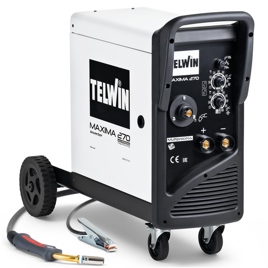Telwin Maxima 270 Synergic - Saldatrice Inverter Multiprocesso (MIG-MAG/BRAZING/MMA/TIG LIFT) - GAS/NO GAS