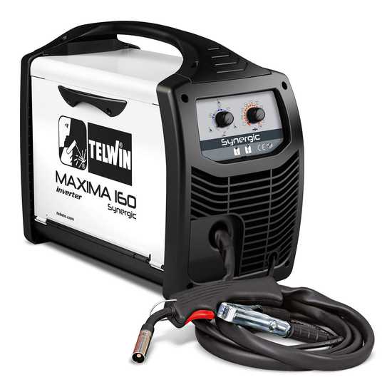 Telwin Maxima 160 Synergic - Saldatrice Inverter Multiprocesso (MIG-MAG/FLUX/BRAZING) - GAS/NO GAS