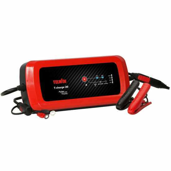 Telwin T-Charge 20 - Caricabatterie e mantenitore - batterie al Piombo 12-24V - 110 W