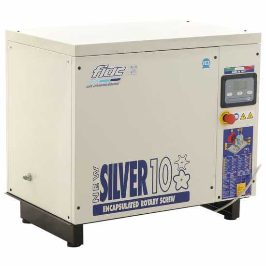 FIAC New Silver 10 - Compressore rotativo trifase a vite silenziato - Motore 10 HP 