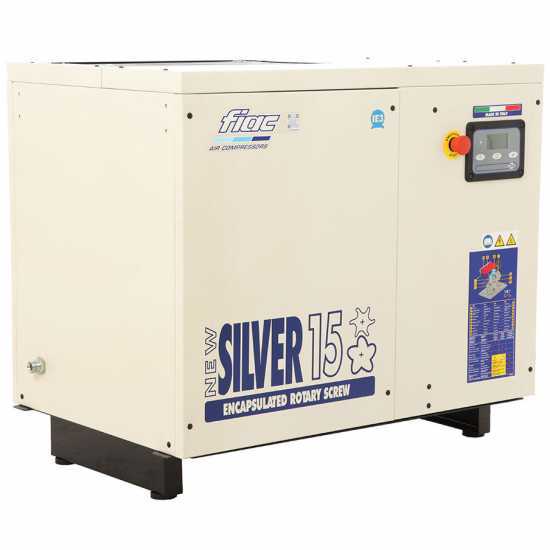 FIAC New Silver 15 - Compressore rotativo trifase a vite silenziato - Motore 15 HP 