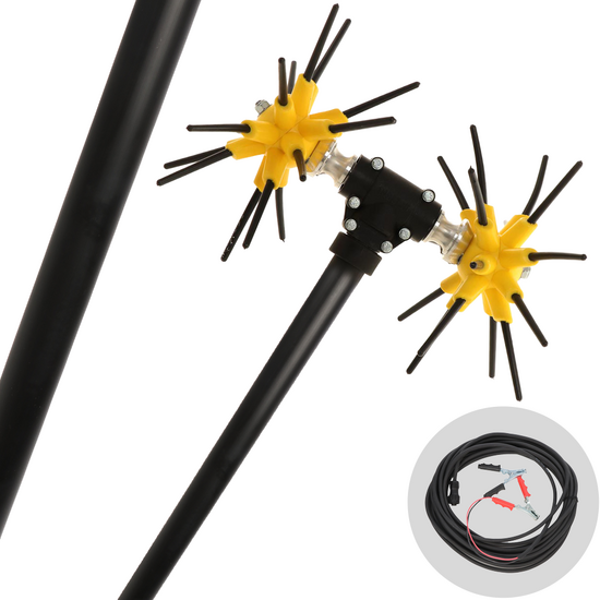 Abbacchiatore elettrico ASTERAS CF CARBON 250 cm con cavo tipo auto in dotazione - Asta fissa in carbonio