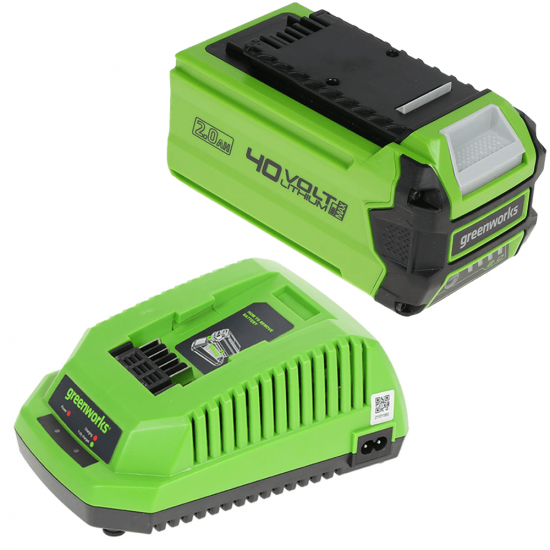 Starter kit Greenworks Batteria 40V 2Ah  + Caricabatterie