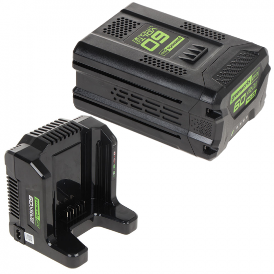 Starter kit GreenWorks 60V 4Ah Batteria + caricabatterie