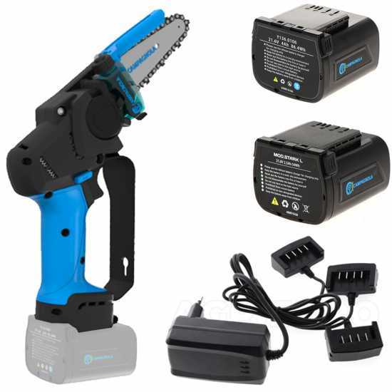 Campagnola T-Rex - Potatore manuale elettrico a batteria - 1 batteria da 4Ah + 1 batteria da 2,5Ah