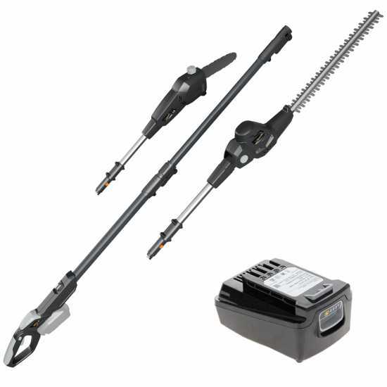 Alpina AMT 20 Li - Potatore su asta di prolunga telescopica a batteria multifunzione - batteria 20V 4Ah