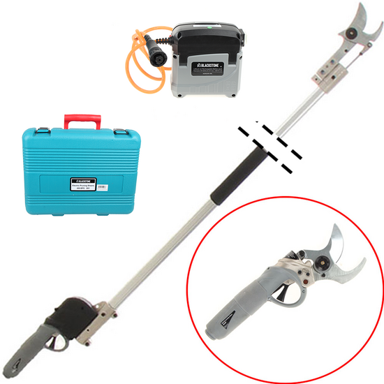 BlackStone 450-BP - Forbice elettrica da potatura su asta - 37V 5.2Ah - 200 cm - Diametro di taglio 45mm
