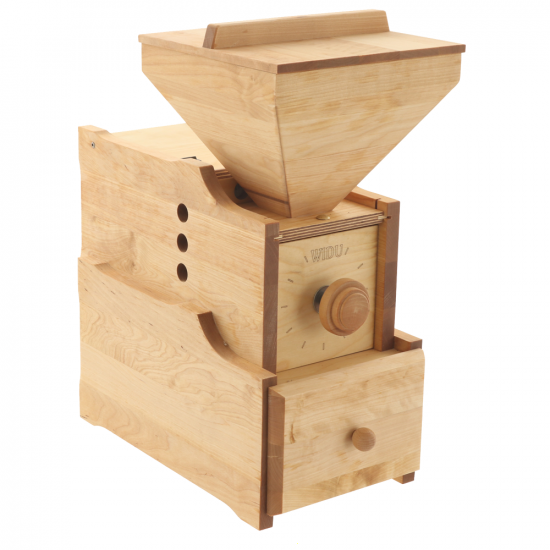 Mulino Artigianale per farina WIDU Universalm&uuml;hle Mod. 3 in legno di betulla