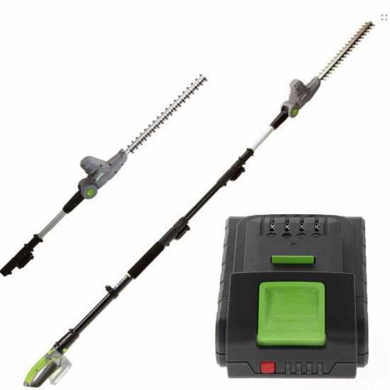 Verdemax TT20 - Tagliasiepi su asta di prolunga elettrico orientabile a batteria 20V/2Ah