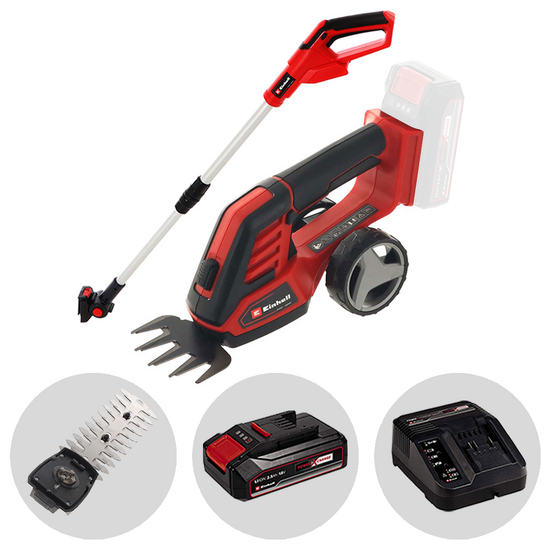 Einhell GE-CG 18/100 Li T - Forbice tagliaerba a batteria con asta - 18V 2.5Ah