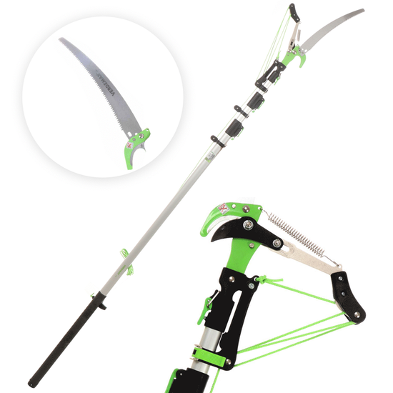 Verdemax - Svettatoio completo di segaccio + Asta telescopica 3 sezioni cm 190-500