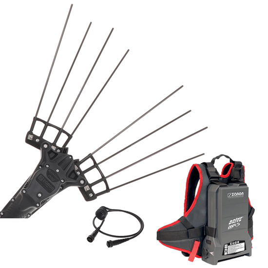 Zanon Karbonium PRO AL 300 - Abbacchiatore elettrico a batteria - Asta telescopica 210 - 340 cm