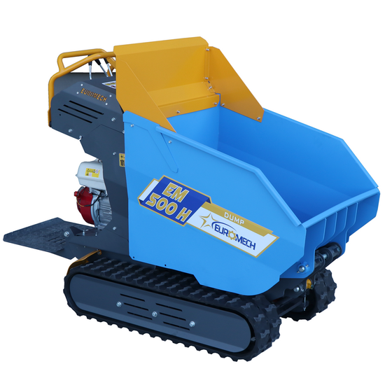 EuroMech EM500H-Dump - Motocarriola cingolata dumper idraulico 500Kg - Cambio idrostatico