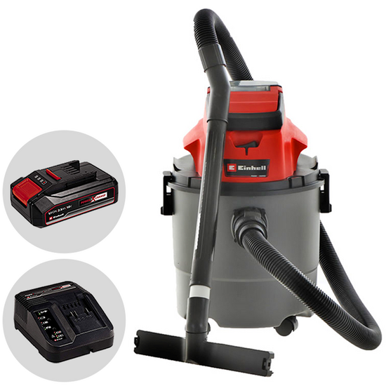 Einhell TC-VC 18/15 Li - Bidone aspiratutto a batteria - 18V 2.5Ah