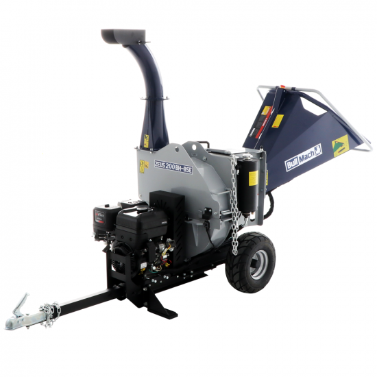 BullMach ZEUS 200 BH-BSE - Biotrituratore a scoppio trainabile - B&amp;S XR2100 con avviamento elettrico