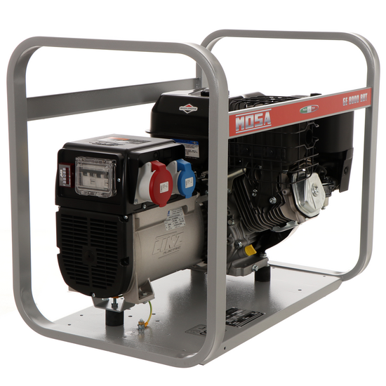 MOSA GE 8000 BBT - Generatore di corrente a benzina 6.4 kW - Continua 5.6 kW Trifase - Motore B&amp;S XR2100