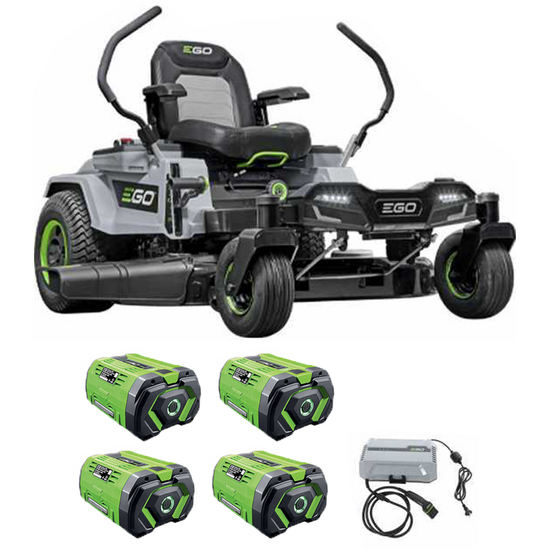 PROMO EGO ZT4201E-L Z6 - Trattorino tagliaerba a batteria 56V/40Ah - Raggio zero