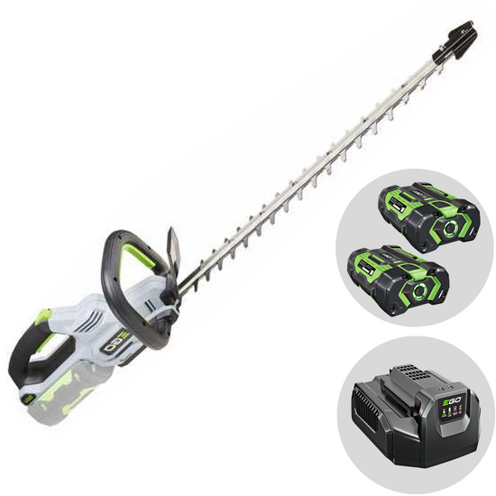 EGO HT2410E - Tagliasiepi a batteria brushless 2 x 56V/2.5 Ah - Lama da 61 cm
