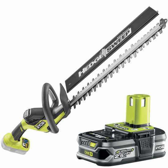 Ryobi RY18HT50A-125 - Tagliasiepi a batteria litio 18V/2.5Ah - Lama da 50 cm 
