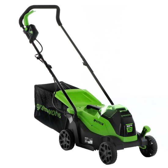 Greenworks GD24LM33 - Tagliaerba a batteria 24V - SENZA BATTERIA E CARICABATTERIA