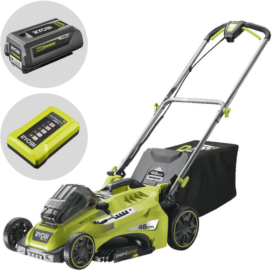 Ryobi RLM36X46H50PG - Tagliaerba a batteria - MAX POWER 36V/5Ah - Taglio 46 cm
