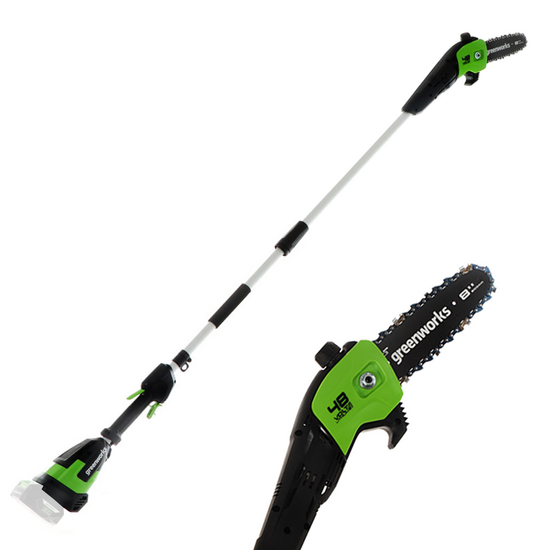 Greenworks G48PS - Potatore su asta di prolunga a batteria 48V - SENZA BATTERIE E CARICABATTERIE