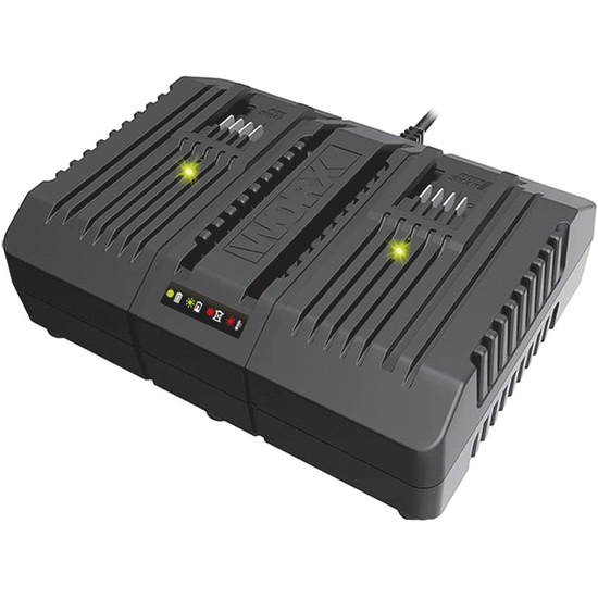 Caricabatterie rapido doppio WORX 20V - 2 + 2Ah