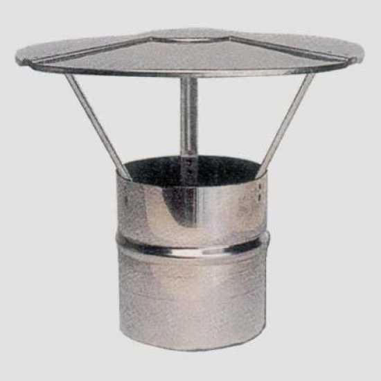 Fumaiolo Inox diametro 15 (comignolo in acciaio inox, cappa)