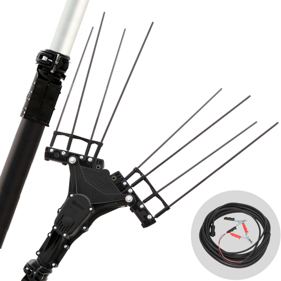 Zanon Karbonium EVO AL 300/K - Abbacchiatore elettrico 210/340 cm a batteria tipo auto con cavo in dotazione - Asta telescopica in alluminio