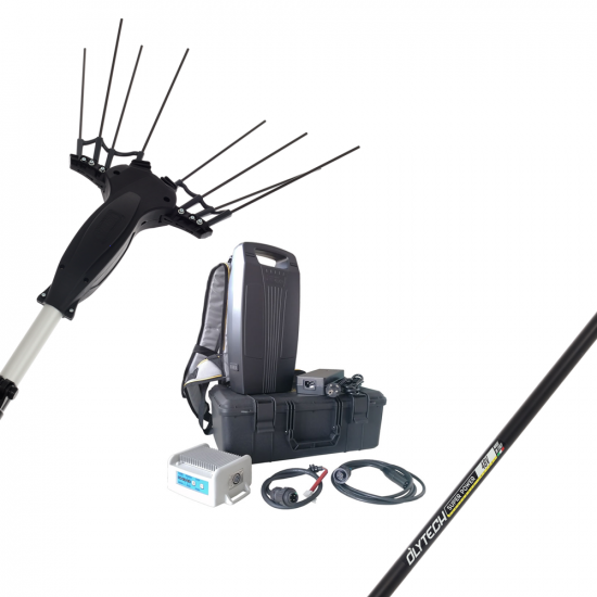 Volpi Olytech Super Power 555XL - Abbacchiatore elettrico a batteria 240/360 - Batteria a zaino inclusa