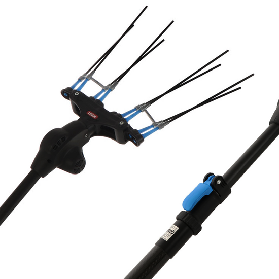 Lisam Thor - Abbacchiatore Elettrico a batteria - Con 8 denti in carbonio - 250-350 cm - Asta Telescopica