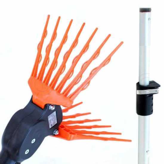 TecnoVIR Olivir - Abbacchiatore elettrico a batteria - asta telescopica in alluminio 120-200 cm