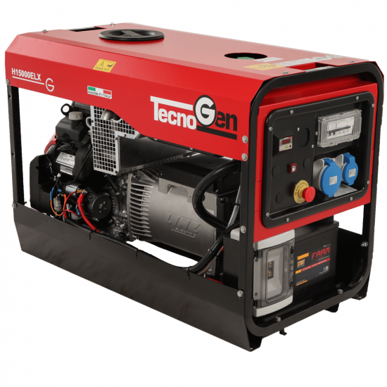 TecnoGen H15000ELX - Generatore di corrente a benzina 10.4 kW - Continua 9.4 kW monofase