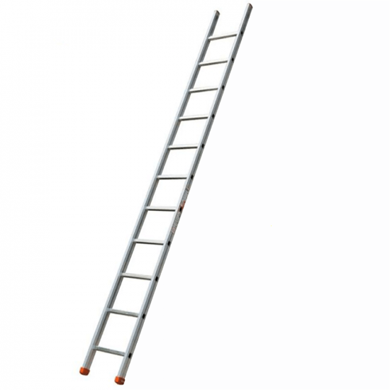 Facal Genia GS250, 8 gradini, 2.59 m - Scala in alluminio semplice singola - Altezza stimata operativa 3.55 m